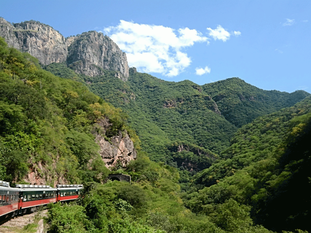 El Chepe train through Copper Canyon, Mexico