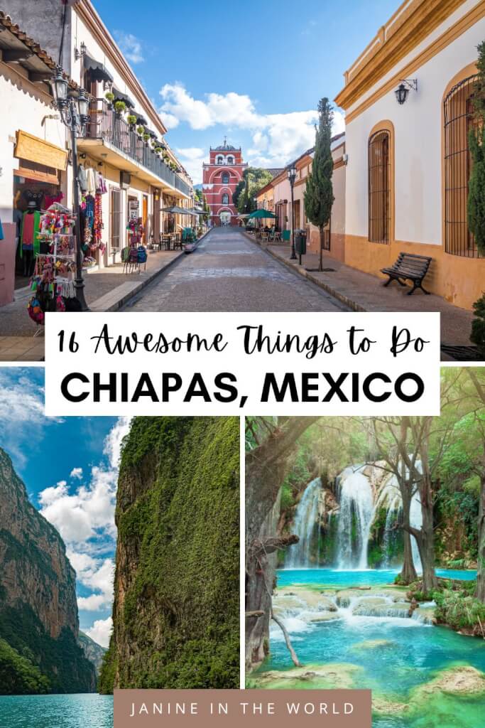 Pinterest image reading "16 Awesome Things to do chiapas, Mexico"