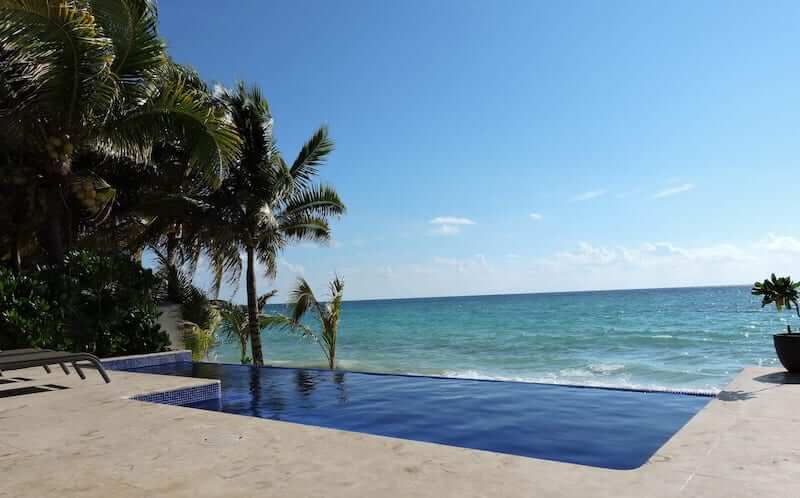 oceanfront villa with infinity pool in Playa del Carmen, Mexico