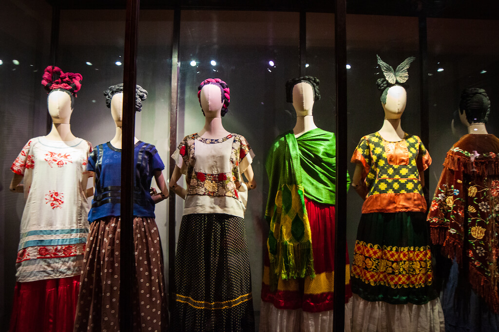 One of the most compelling exhibits within the Casa Azul is the one dedicated to Frida Kahlo's clothing.