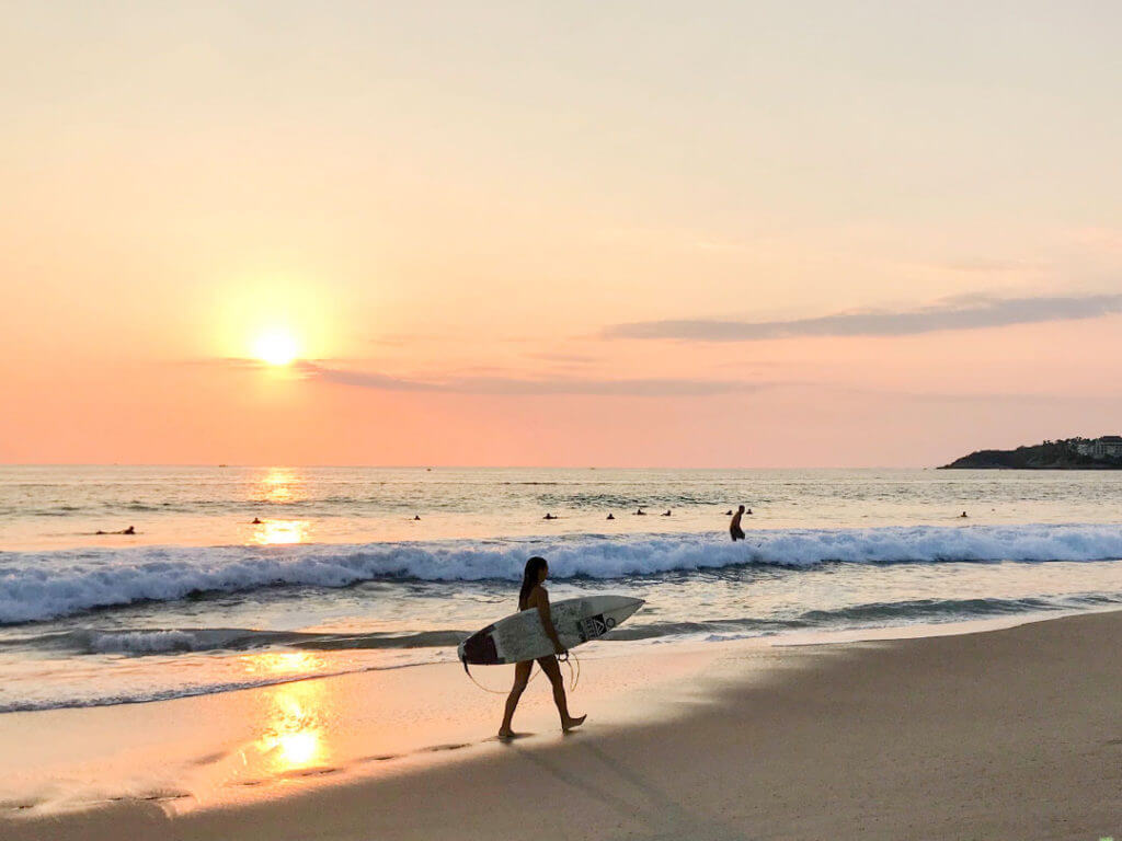 Puerto Escondido, Mexico is world-famous surf destination. 