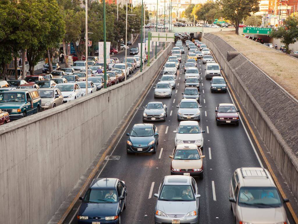 mexico city traffic jam