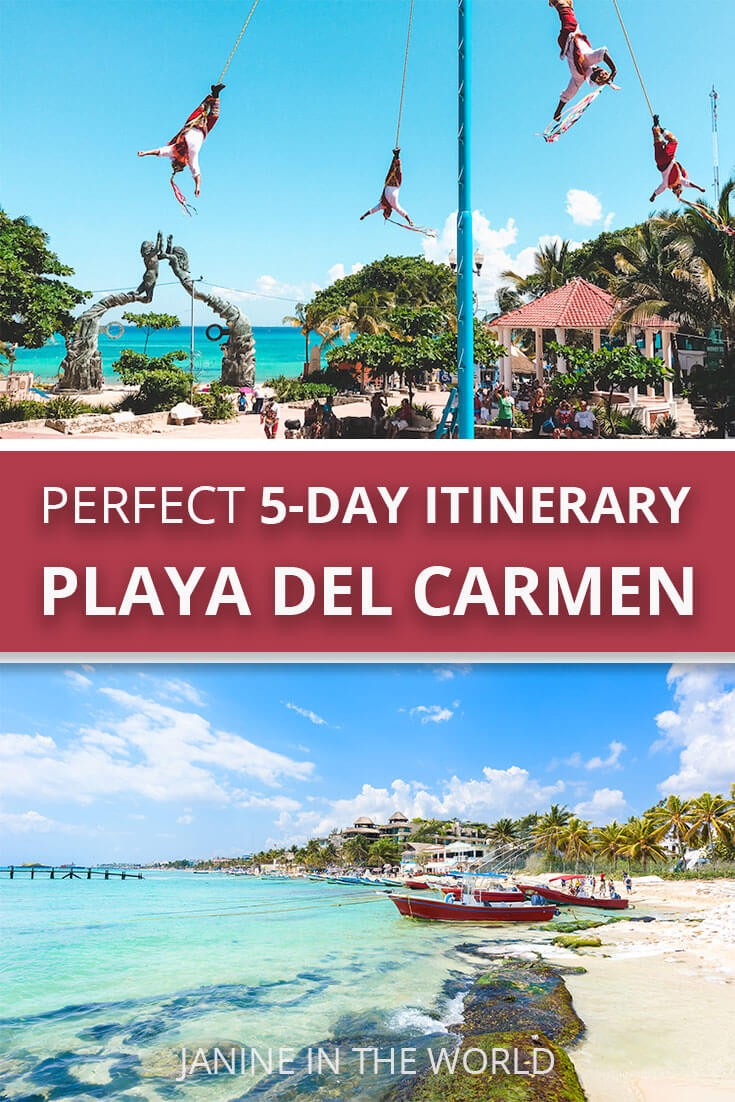 pin image reading "The Perfect 5 Day Playa del Carmen Itinerary"