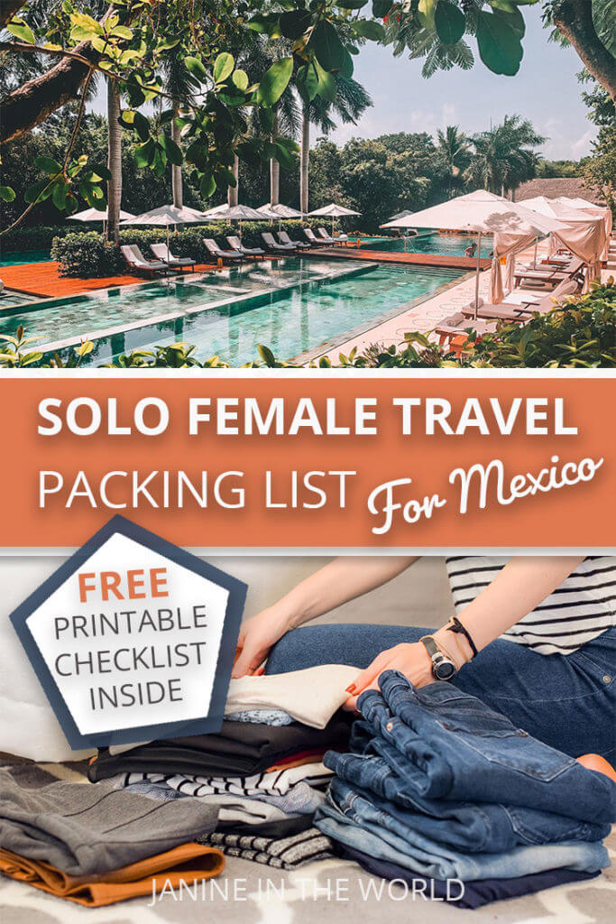 Solo female travel packing list for Mexico