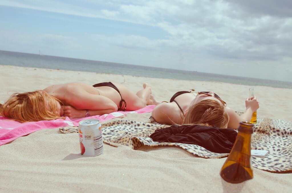 sunbathing on malibu's beaches is always fun