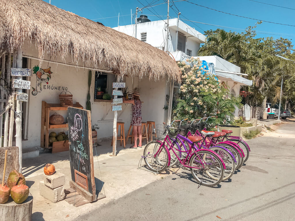 One of the best ways to get around Tulum is on bicycle. 