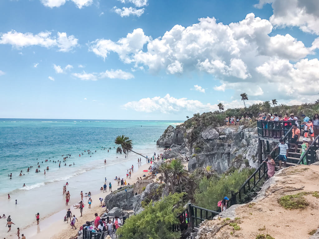 Swimming in front of the Tulum ruins is one of the most popular things to do in Tulum