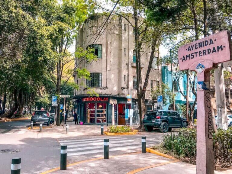 HeadeAvenida amsterdam in Mexico City's Condesa neighborhood is a good place to observe Mexico City street style.d to Mexico City? These are all the essentials you need to pack for your visit! #mexicocity #cdmx #packinglist #mexicotravel