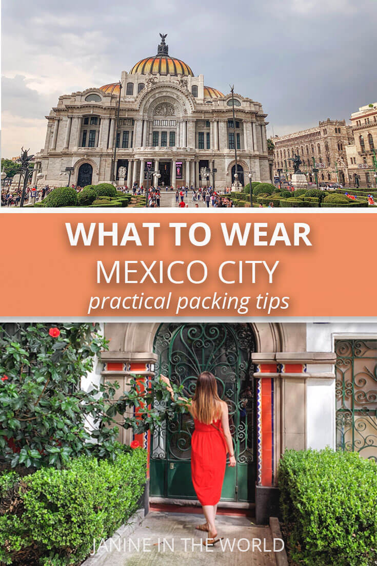 pin image reading "What to Wear in Mexico City practical packing tips"